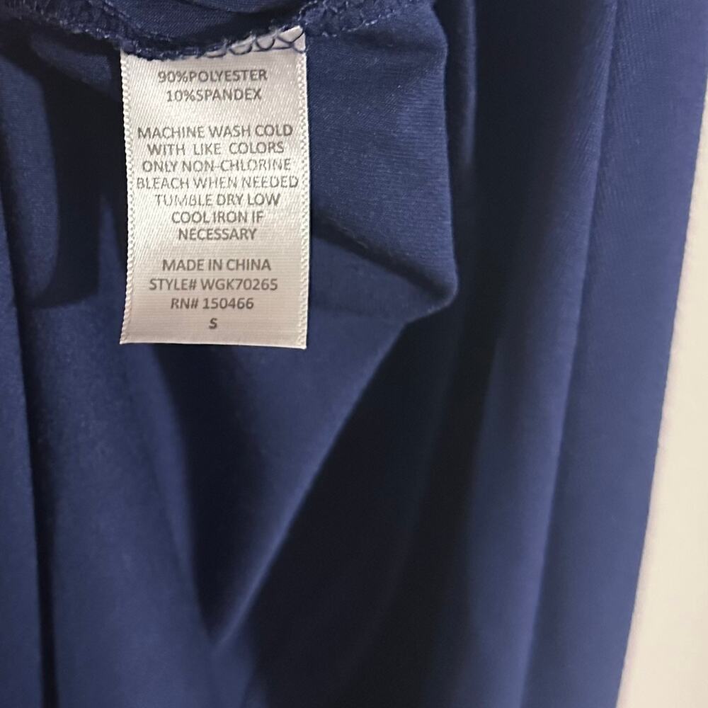 Market & Spruce Alisha Strappy Back V-Neck Jersey Knit Maxi Dress Womens S Navy - Picture 7 of 8